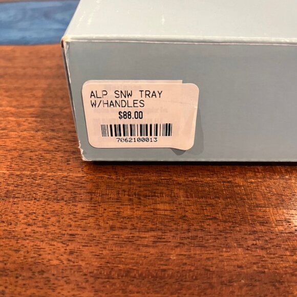 Mariposa Colonial Williamsburg Foundation Red Alpine Snowflake Tray with Box - Picture 9 of 9